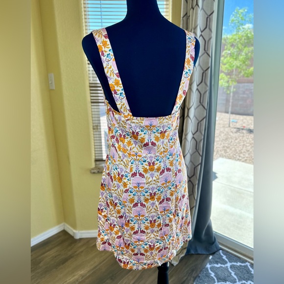 NEW! Free People Ivory Floral Print Sasha Sweetheart-Neck Mini Dress - Picture 13 of 17